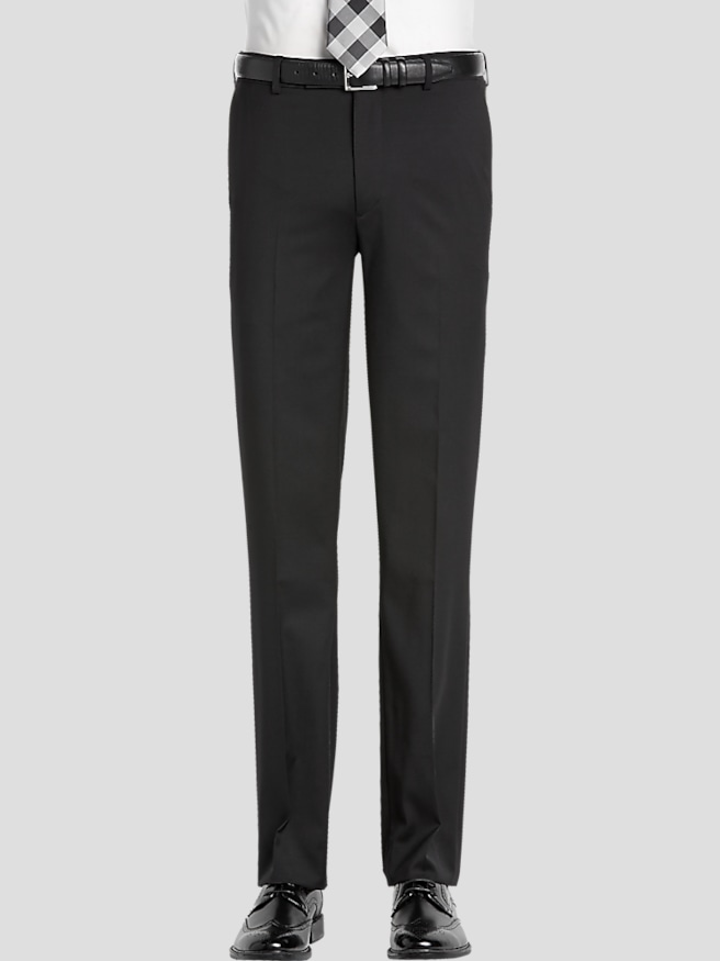 Cole Haan Men's Stretch Suit Separate Pants - Slim Fit Wool Blend Dress Pants