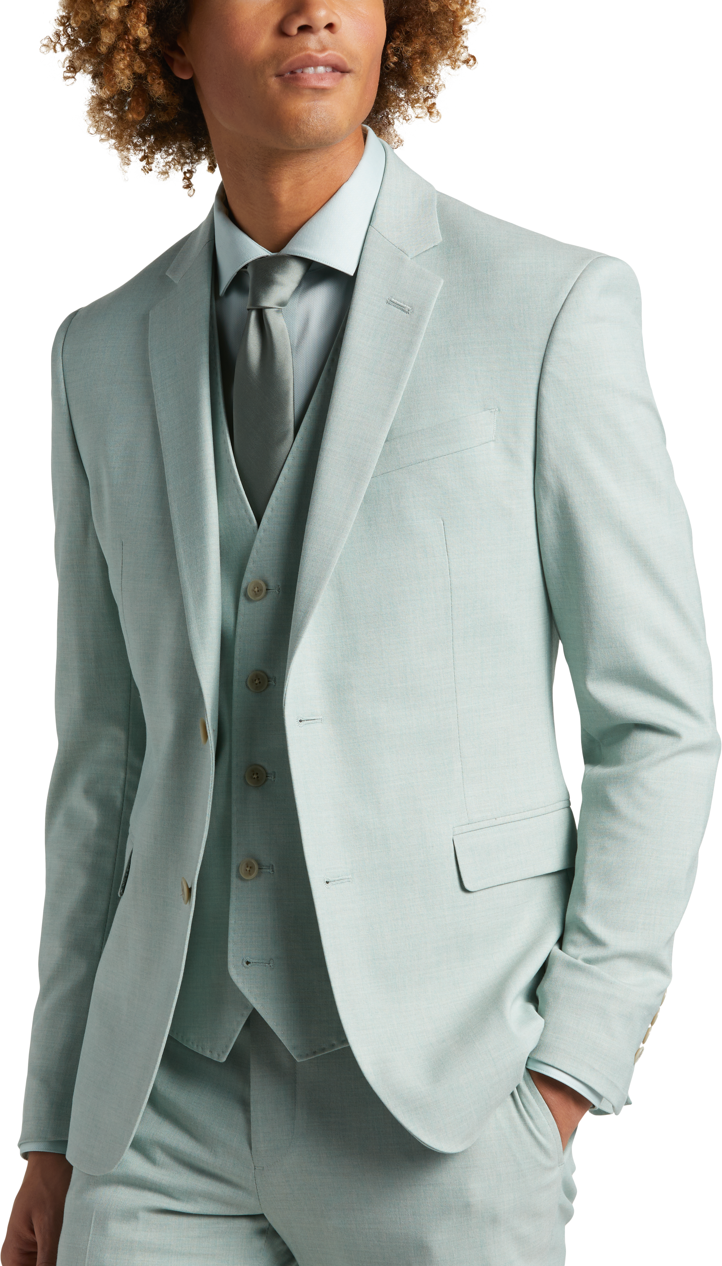Skinny Fit Notch Lapel Suit Separates Jacket