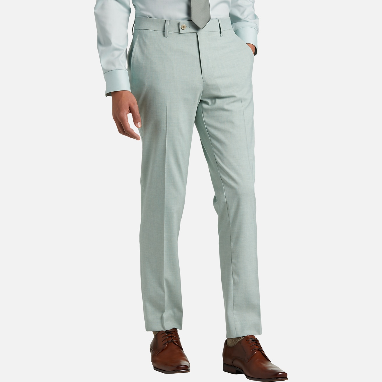 Men's Mint Green Skinny Slim Fit Suits Jacket Pant Formal Party Wedding  Tuxedos