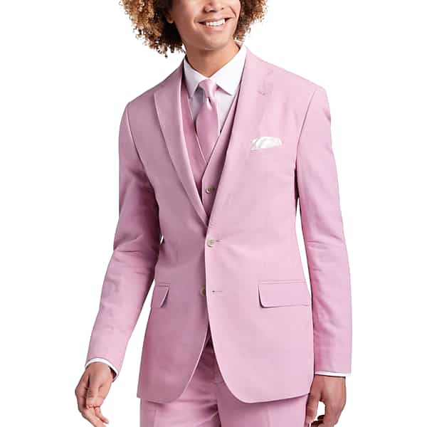 JOE Joseph Abboud Slim Fit Linen Blend Men's Suit Separates Jacket Purple - Size: 44 Regular