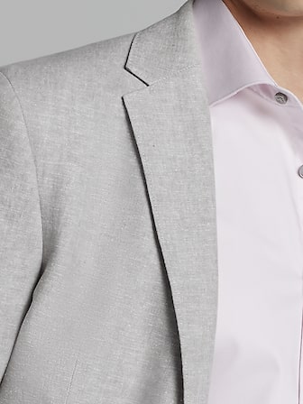 Slim Fit Linen Blend Suit Jacket