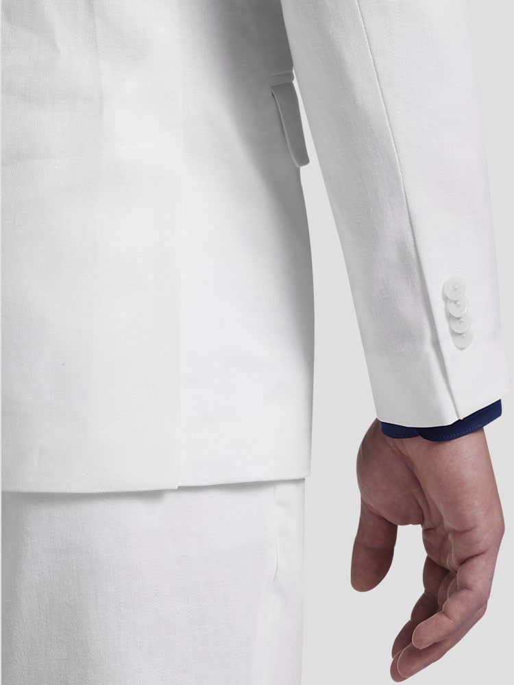 Slim Fit Linen Blend Suit Separates Jacket