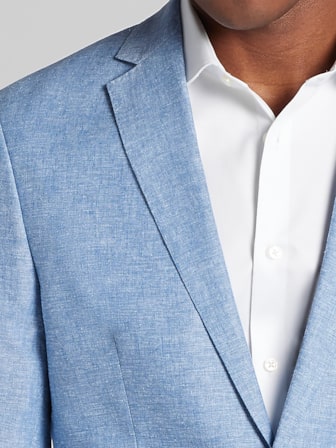 Slim Fit Linen Blend Suit Jacket