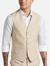 JOE Joseph Abboud Slim Fit Linen Blend Suit Vest