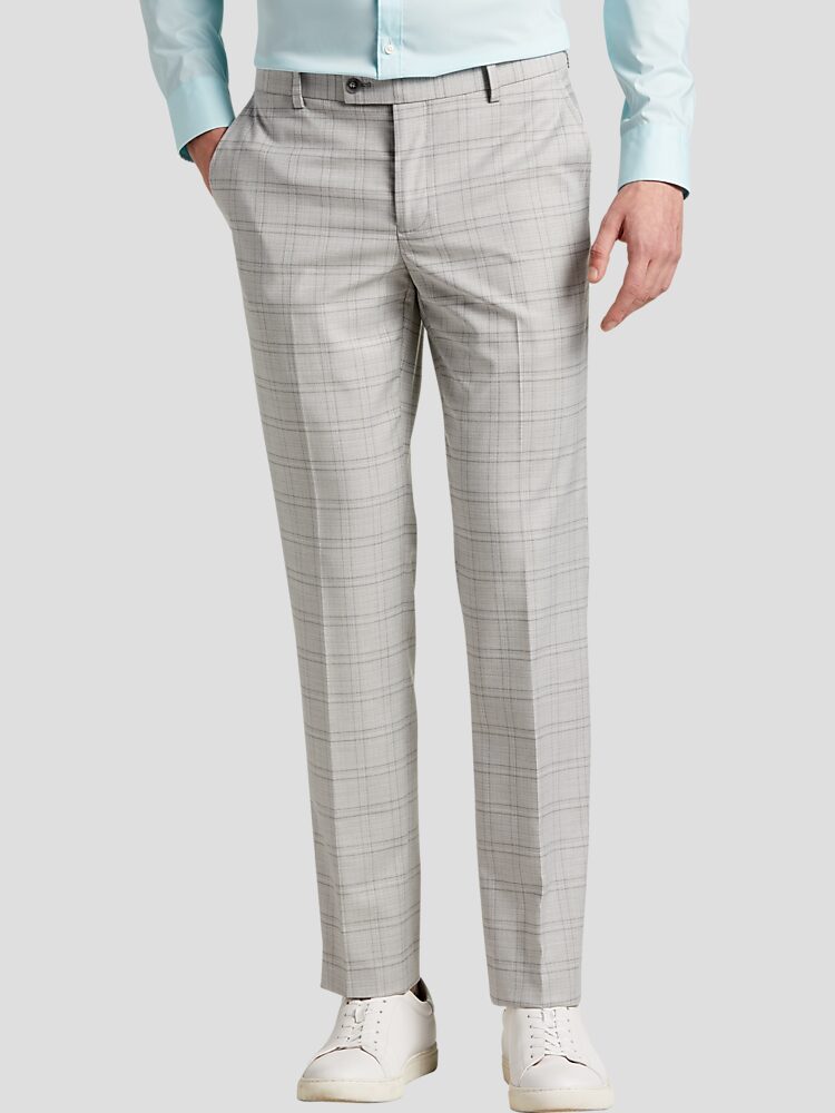 Egara Skinny Fit Windowpane Plaid Suit Separates Pants Suit Separate Pants Men s Wearhouse