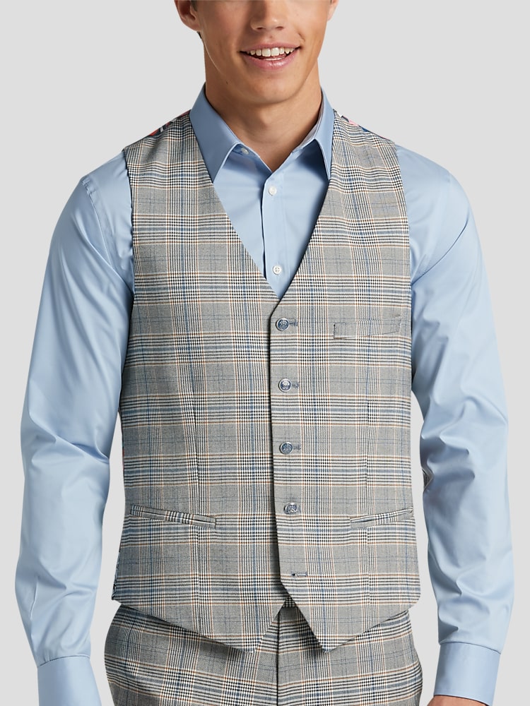 Paisley and gray vest deals