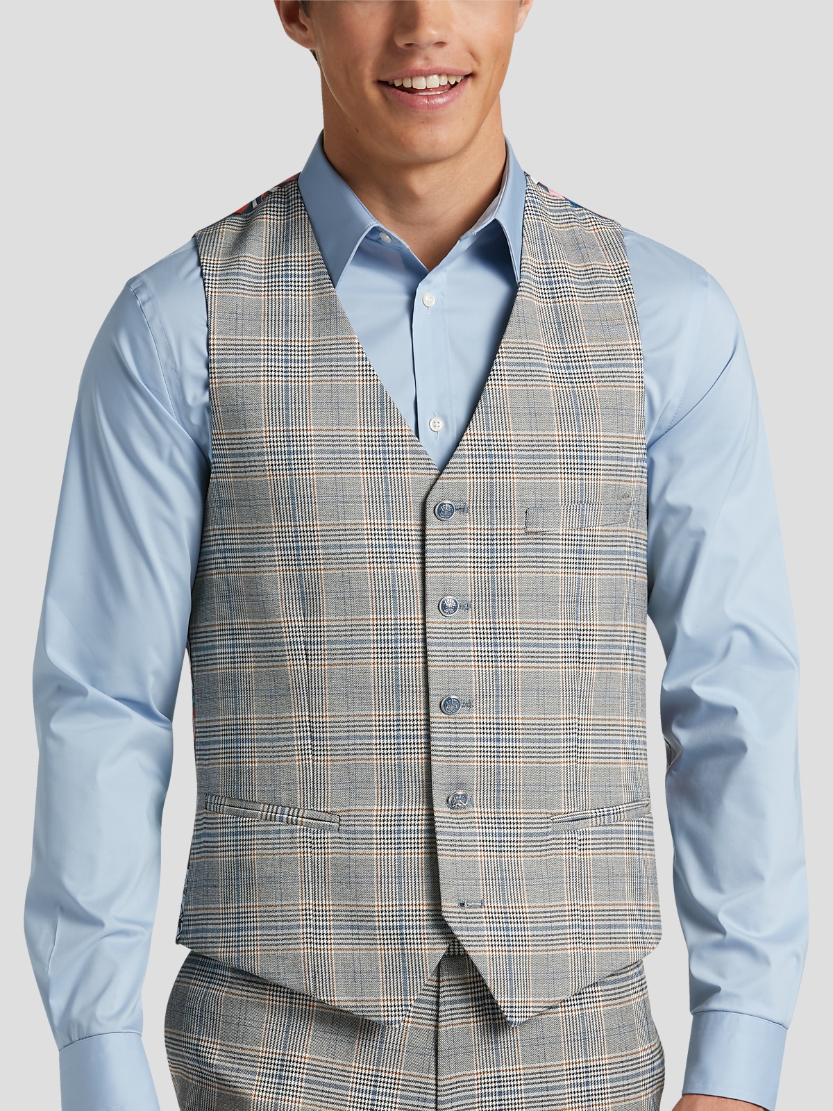 Paisley Gray Slim Fit Suit Separates Vest All Sale Men s