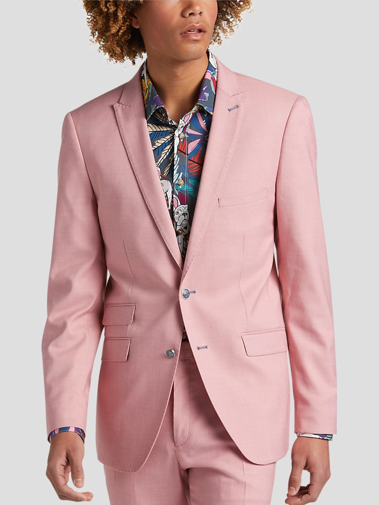 Paisley Gray Slim Fit Peak Lapel Suit Separates Jacket Suit Separate Jackets Men s Wearhouse