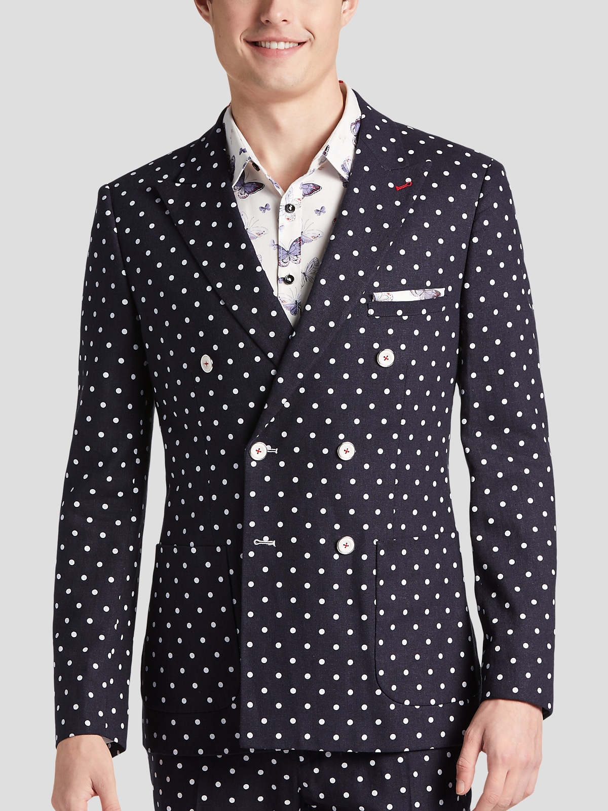 Polka dot suit jacket on sale