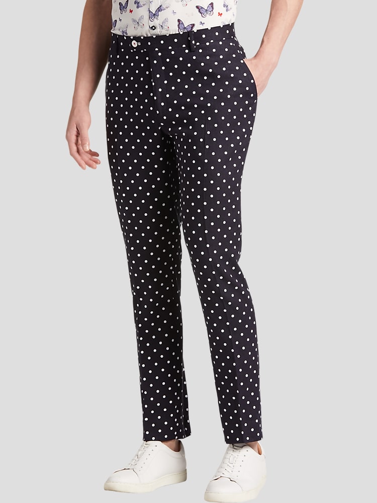 Polka dot pants suit best sale