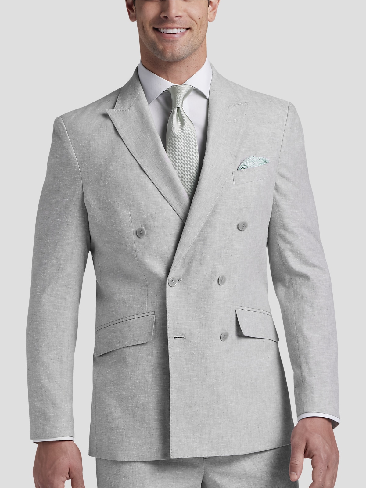 JOE Joseph Abboud Slim Fit Double Breasted Linen Blend Suit Separates Jacket Suit Separate Jackets Men s Wearhouse