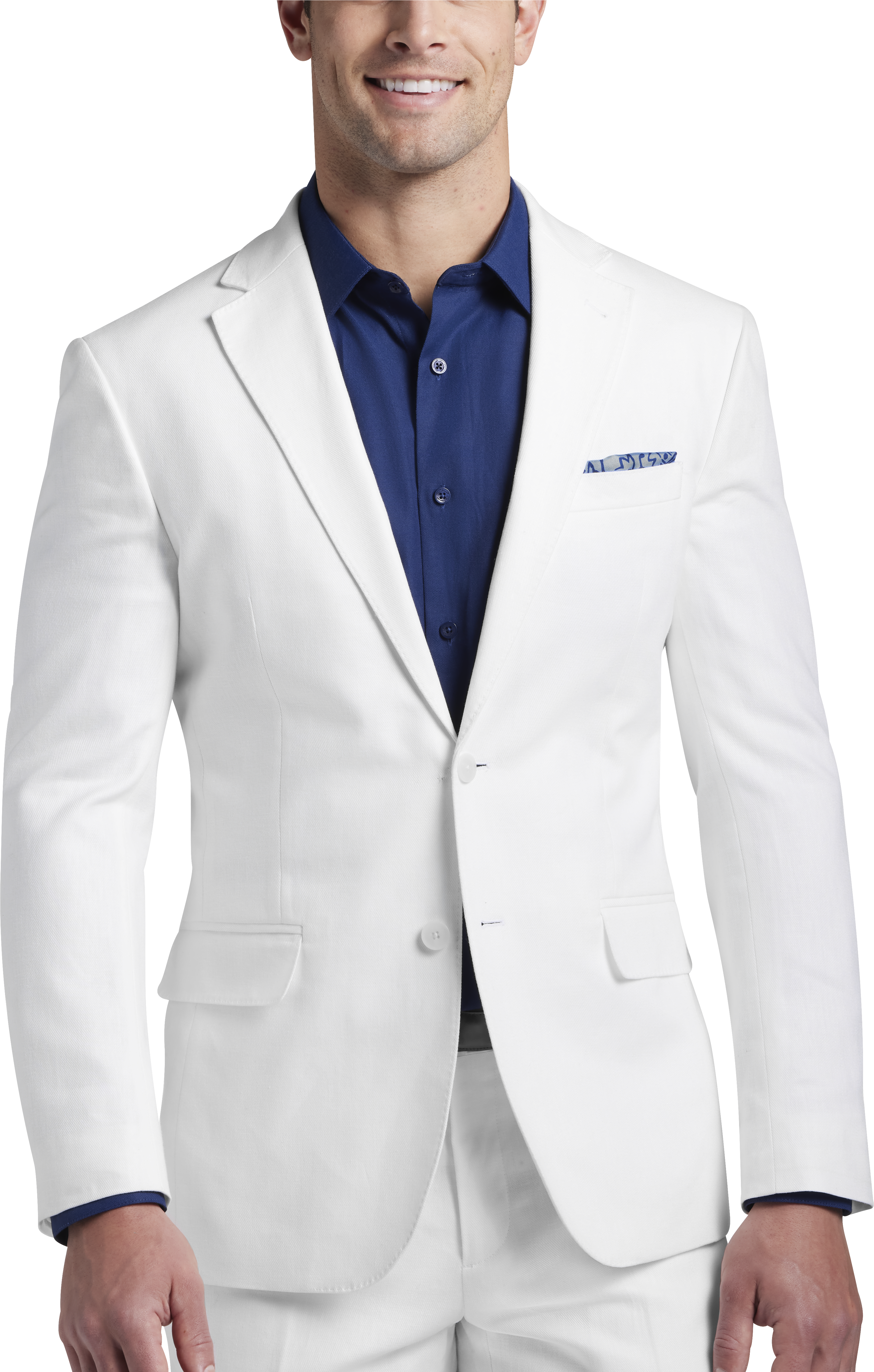 Slim Fit Linen Blend Suit Jacket