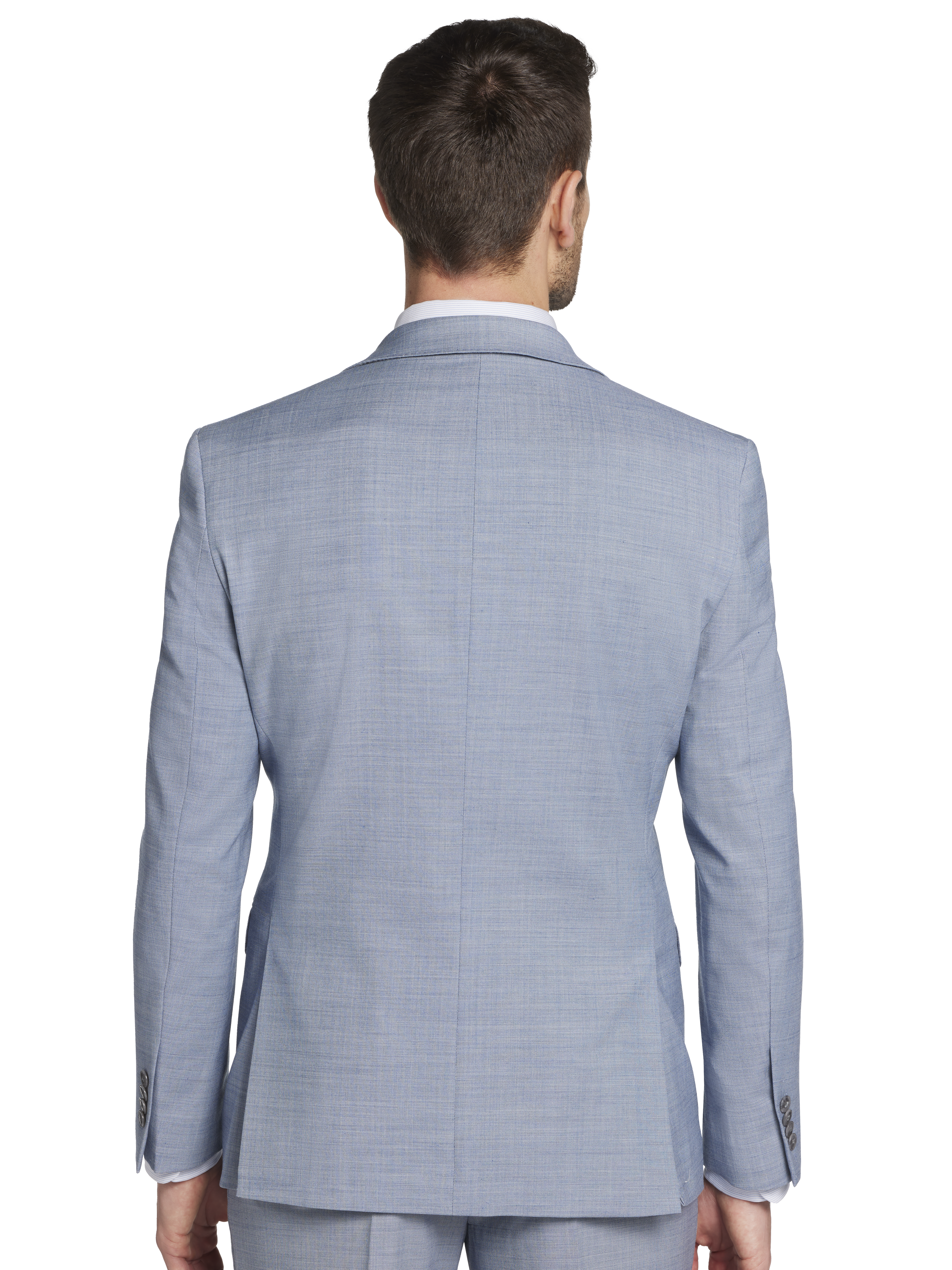 Slim Fit Wool Blend Sharkskin Suit Jacket