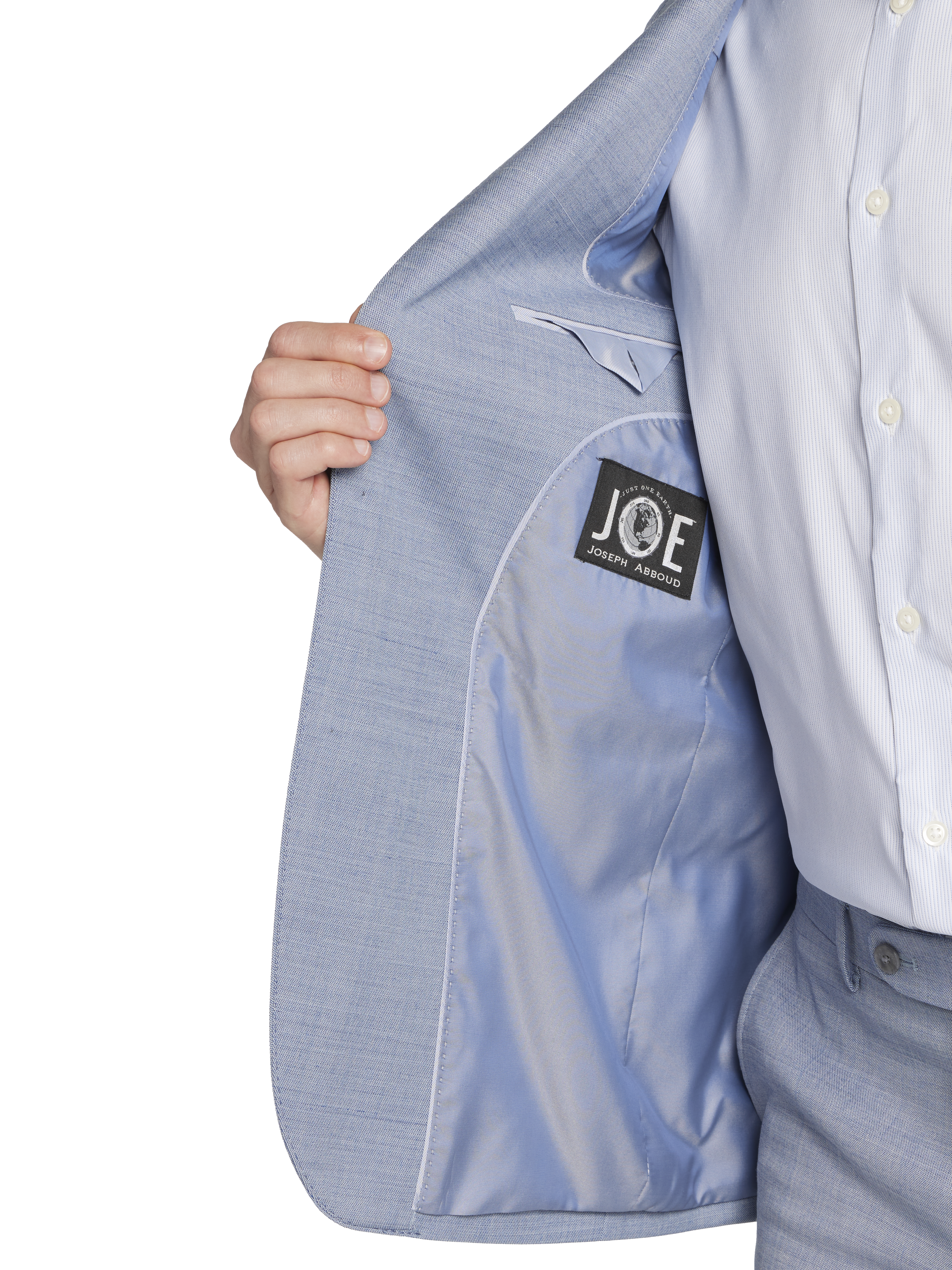 Slim Fit Wool Blend Sharkskin Suit Jacket