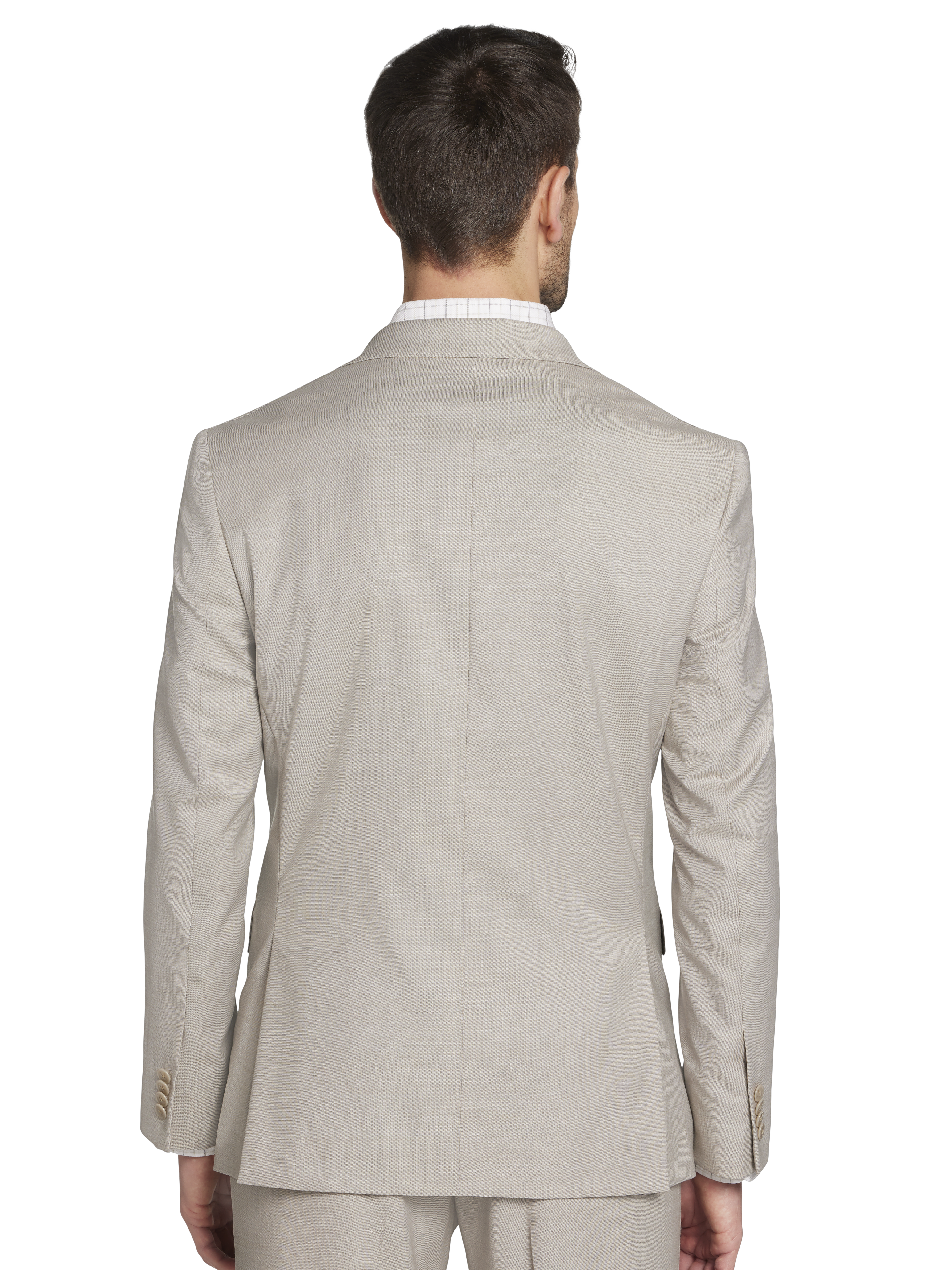 Slim Fit Wool Blend Sharkskin Suit Jacket