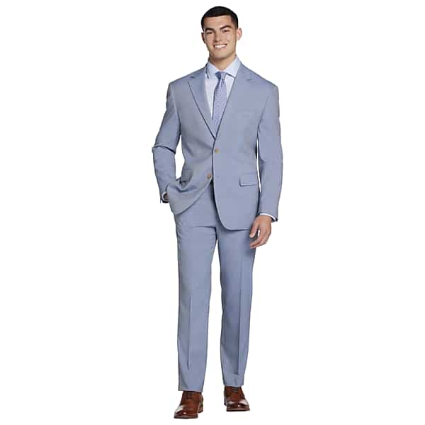 Pronto Uomo Big & Tall Men's Modern Fit Suit Jacket Blue Tic - Size: 58 Long - Only Available at Men's Wearhouse TMW3XP558370