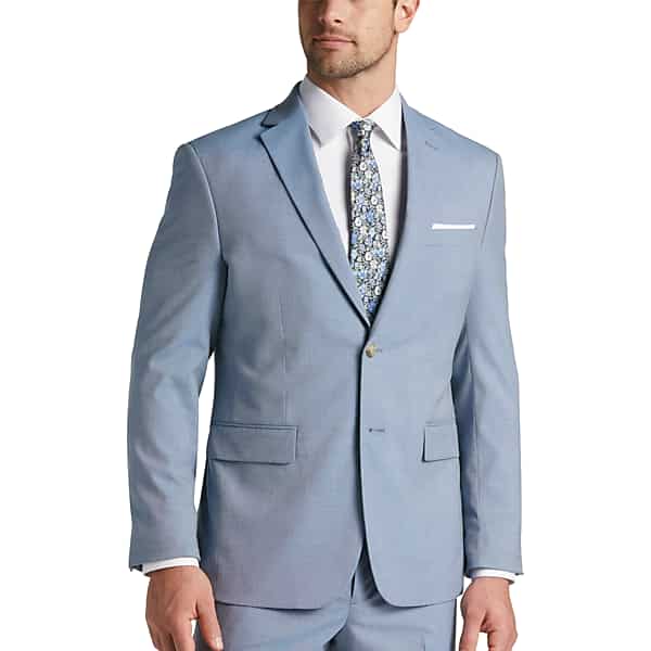 Pronto Uomo Big & Tall Men's Modern Fit Suit Separates Jacket Blue Tic - Size: 50 Regular - Only Available at Men's Wearhouse
