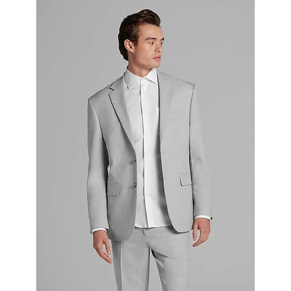 Pronto Uomo Big & Tall Men's Modern Fit Suit Jacket Lt Gray Sharkskin - Size: 58 Regular - Only Available at Men's Wearhouse TMW3XPC58216
