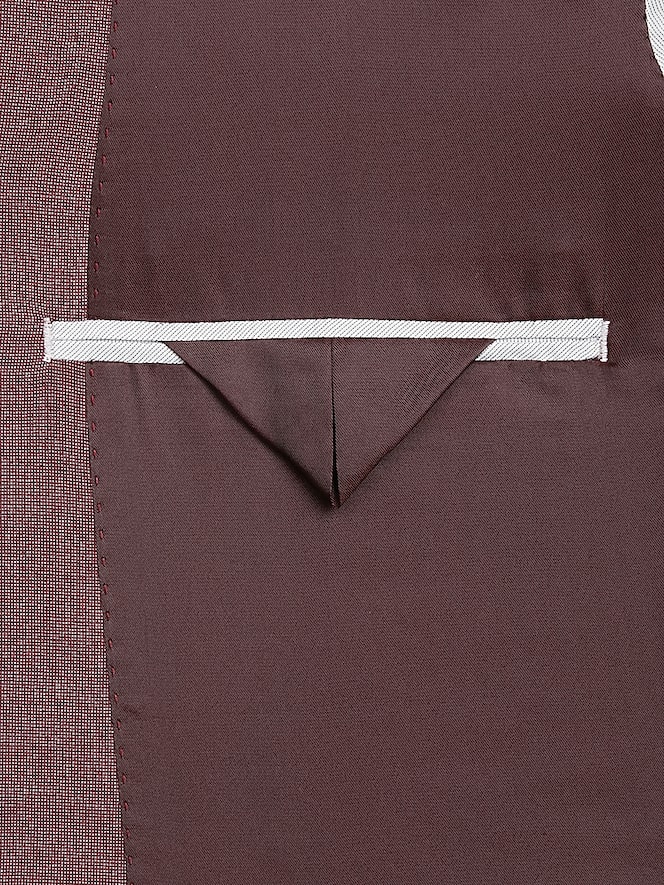 Wilke-Rodriguez Slim Fit 32 inch Pre-hemmed Suit, Wine Tic - Image 4 of 5