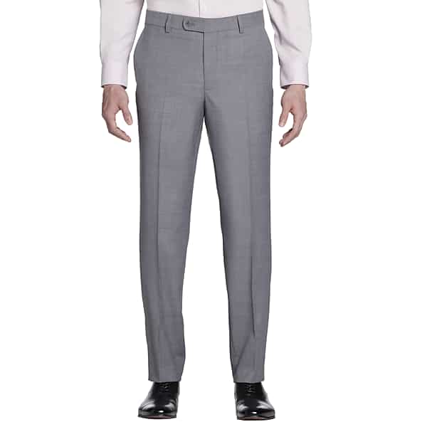 JOE Joseph Abboud Big & Tall Slim Fit Wool Blend Men's Suit Pants Med Gray Solid - Size: 44W x 32L