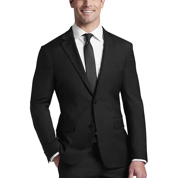JOE Joseph Abboud Slim Fit Men's Suit Separates Jacket Black Solid - Size: 38 Long