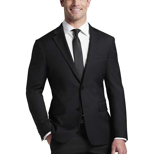 JOE Joseph Abboud Slim Fit Men's Suit Separates Jacket Black Solid - Size: 38 Regular