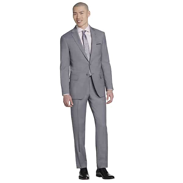 JOE Joseph Abboud Slim Fit Wool Blend Men's Suit Jacket Med Gray Solid - Size: 52 Regular TMW3XRH52204