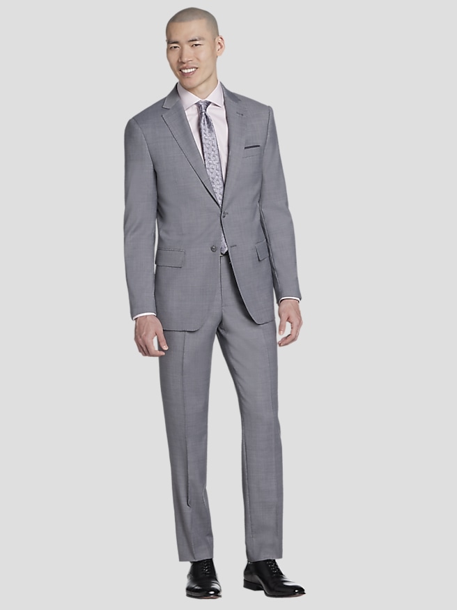 JOE Joseph Abboud Slim Fit Wool Blend Men's Suit Jacket , Med Gray Solid
