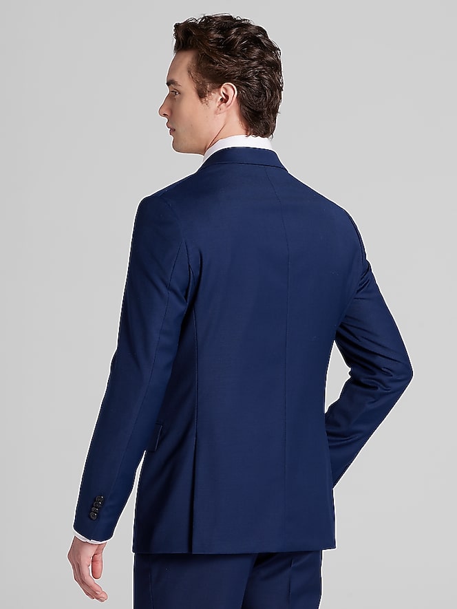 JOE Joseph Abboud Slim Fit Premium Wool Blend Suit Jacket, Blue/Postman - Image 4 of 9