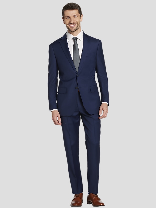 JOE Joseph Abboud Slim Fit Wool Blend Men's Suit Jacket , Blue/Postman
