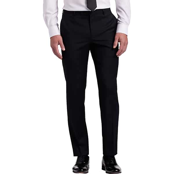 JOE Joseph Abboud Slim Fit Wool Blend Men's Suit Pants Black Solid - Size: 50W x 32L TMW3XT350T02