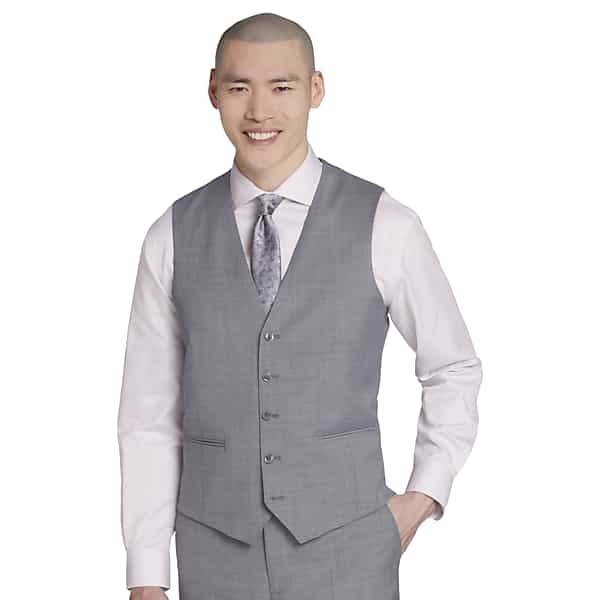 JOE Joseph Abboud Slim Fit Wool Blend Men's Suit Vest Med Gray Solid - Size: 6XLT TMW3XRM6XT04