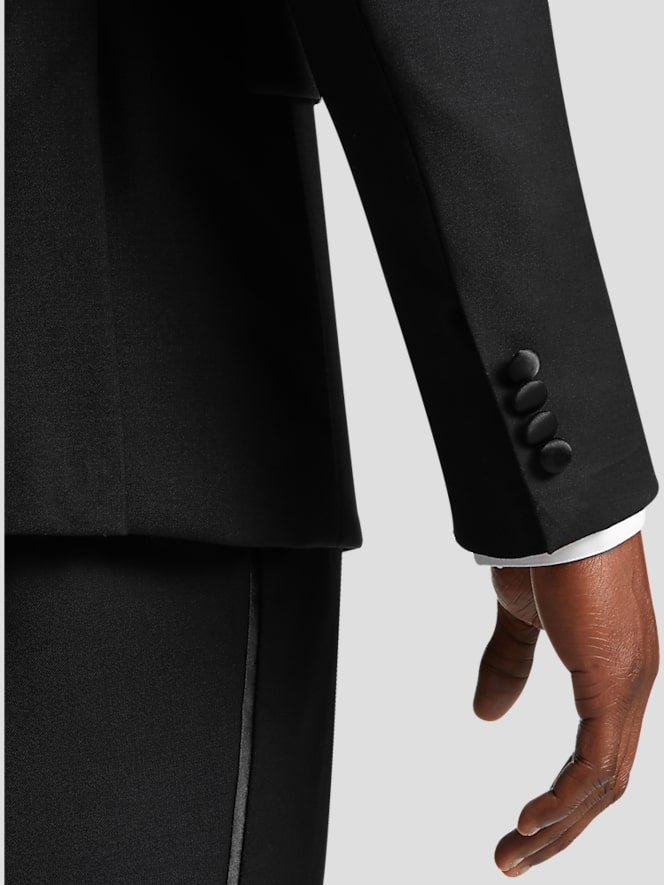 Calvin Klein Slim Fit Wool Double-Breasted Peak Lapel Tuxedo Jacket