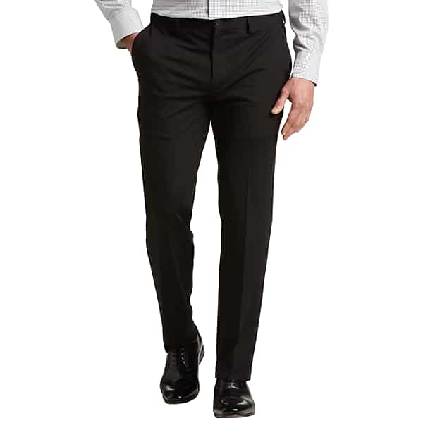 Awearness Kenneth Cole Slim Fit Men's Suit Pants Black Solid - Size: 32W x 34L TMW3XVN32F02
