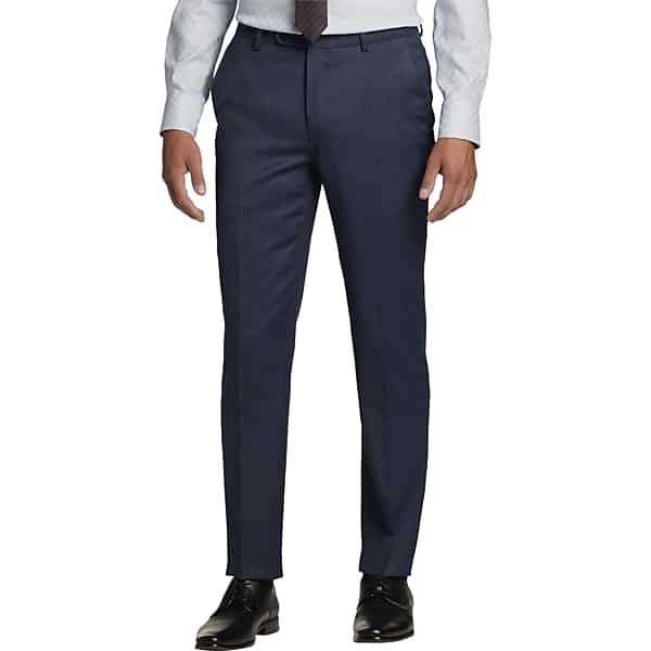 JOE Joseph Abboud Slim Fit Men's Suit Separates Pants Blue Tic - Size: 42W x 30L