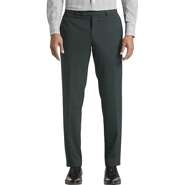 Egara Skinny Fit Men's Suit Separates Pants Dark Green - Size: 40W x 32L