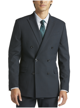 Skinny Single Breasted Check Suit Jacket