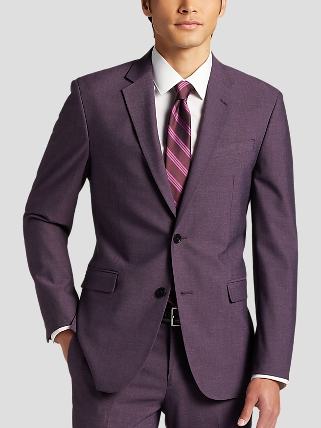Michael Kors Burgundy 3 Piece Suits Men s Wearhouse