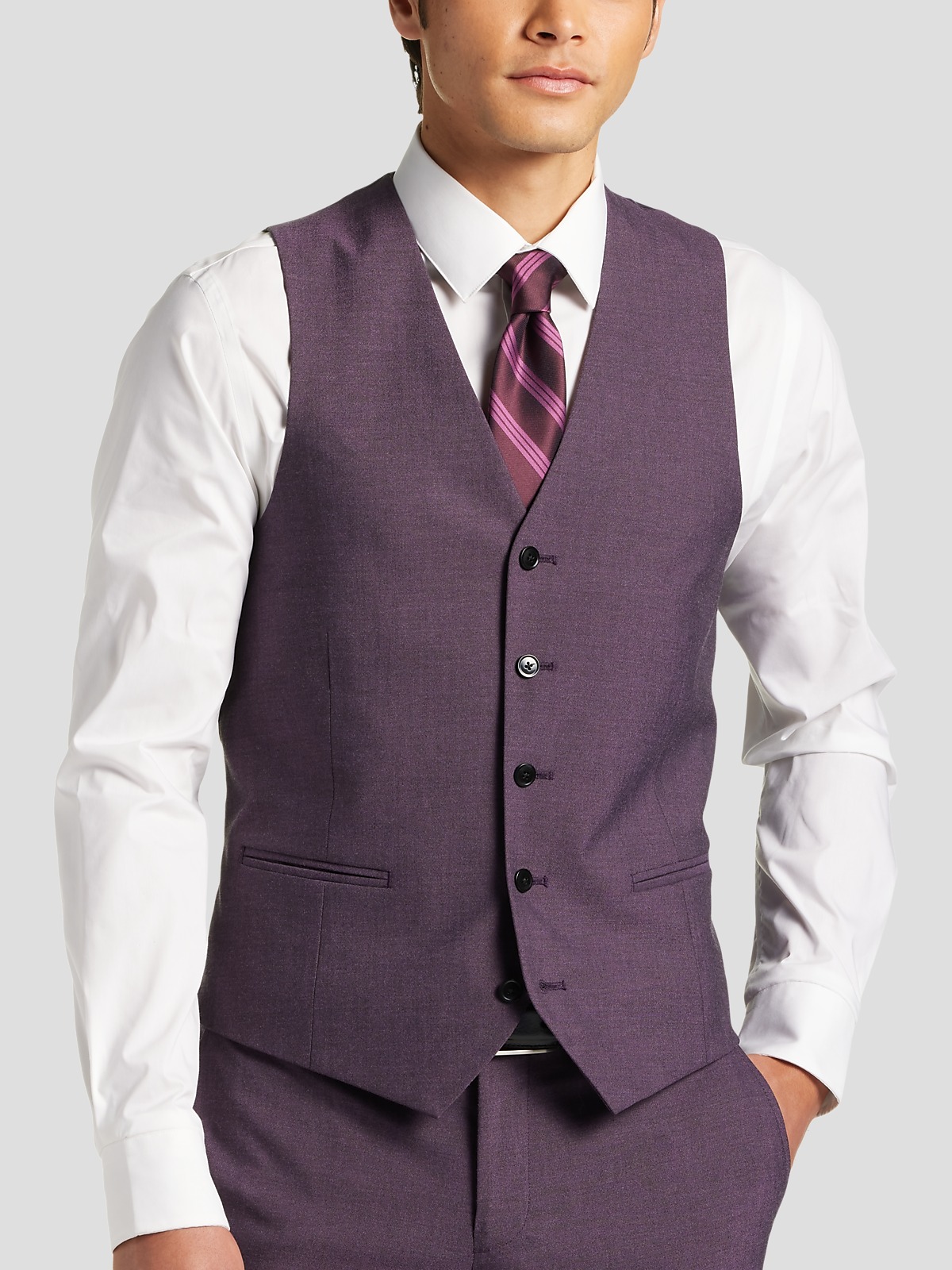 Egara Skinny Fit Suit Separates Vest | New Arrivals| Men's Wearhouse