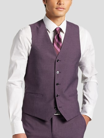 Purple vest men's wearhouse outlet