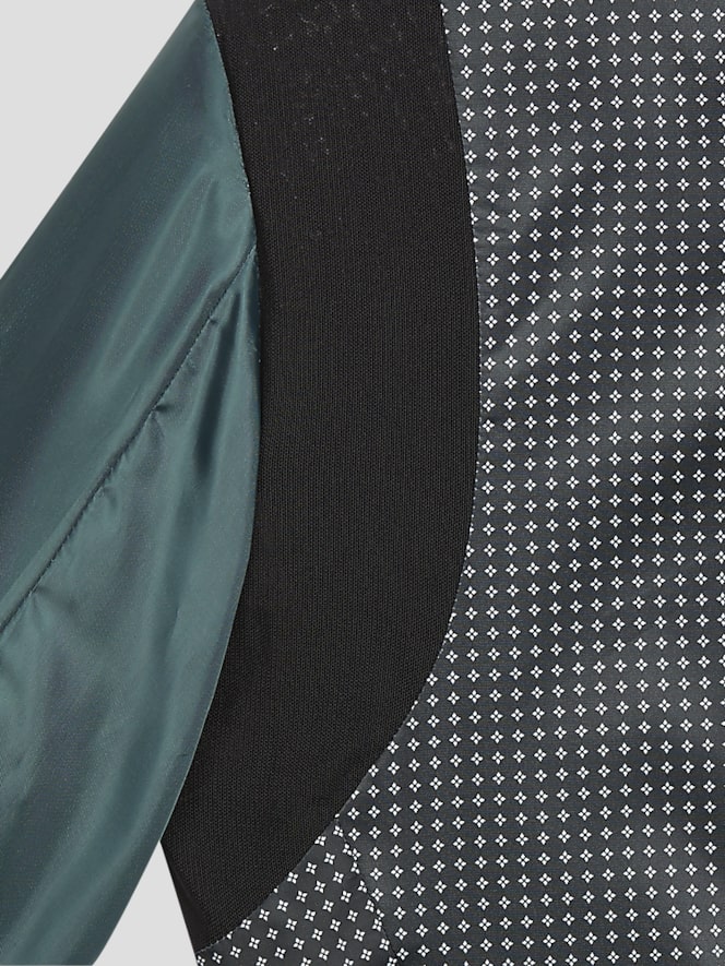 Egara Skinny Fit Peak Lapel Suit Jacket, Green/Blue Tartan Plaid - Image 4 of 4