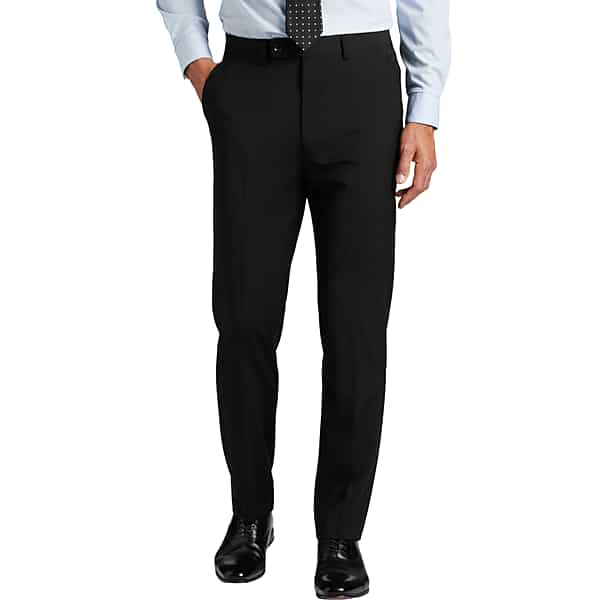 Calvin Klein Slim Fit Men's Suit Separates Pants Black Solid - Size: 38W x 30L
