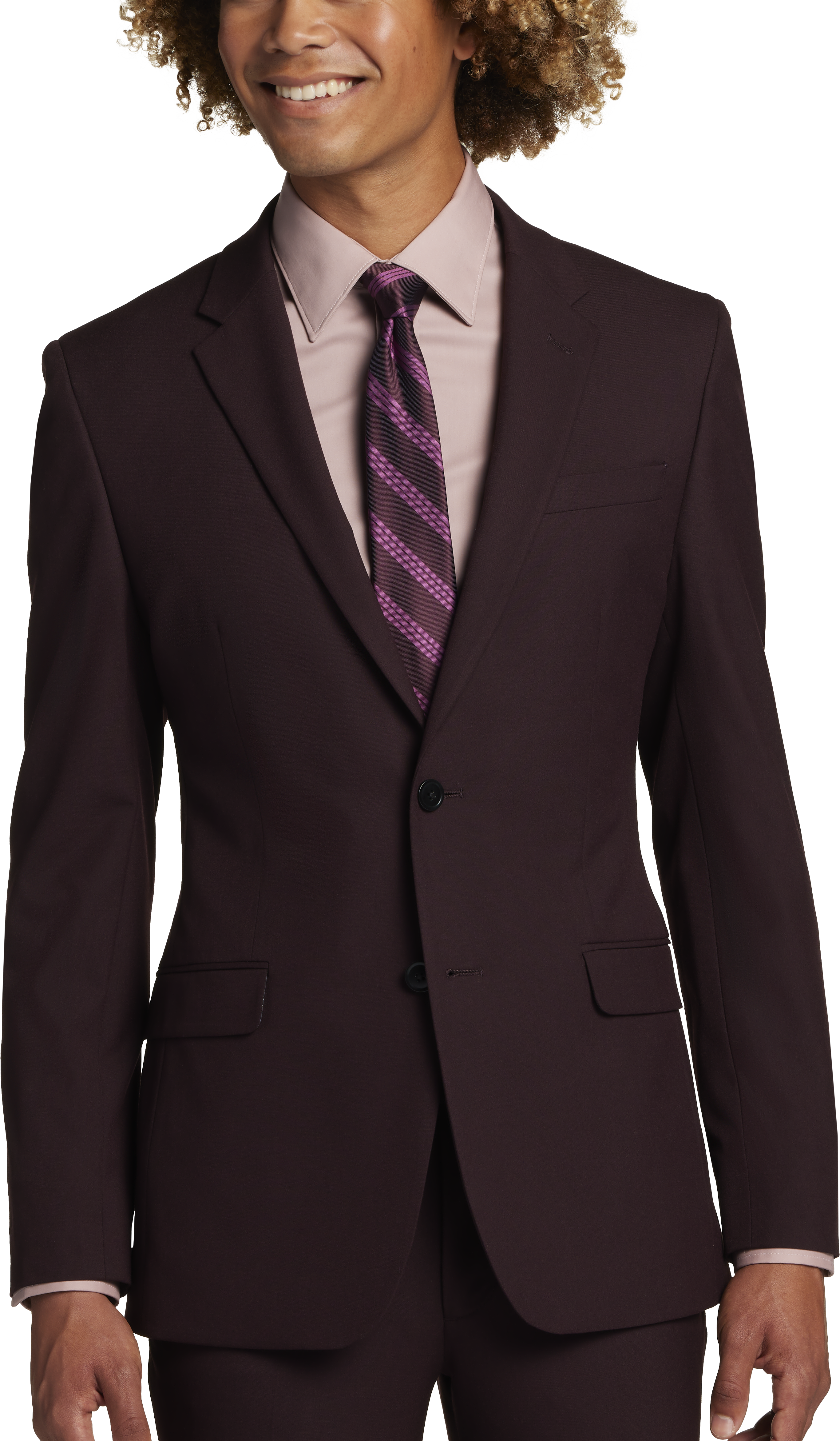 Burgundy hot sale skinny suit