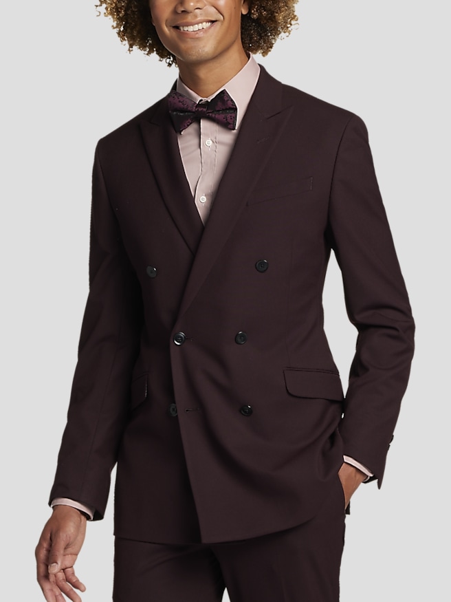Burgundy vest men's store wearhouse