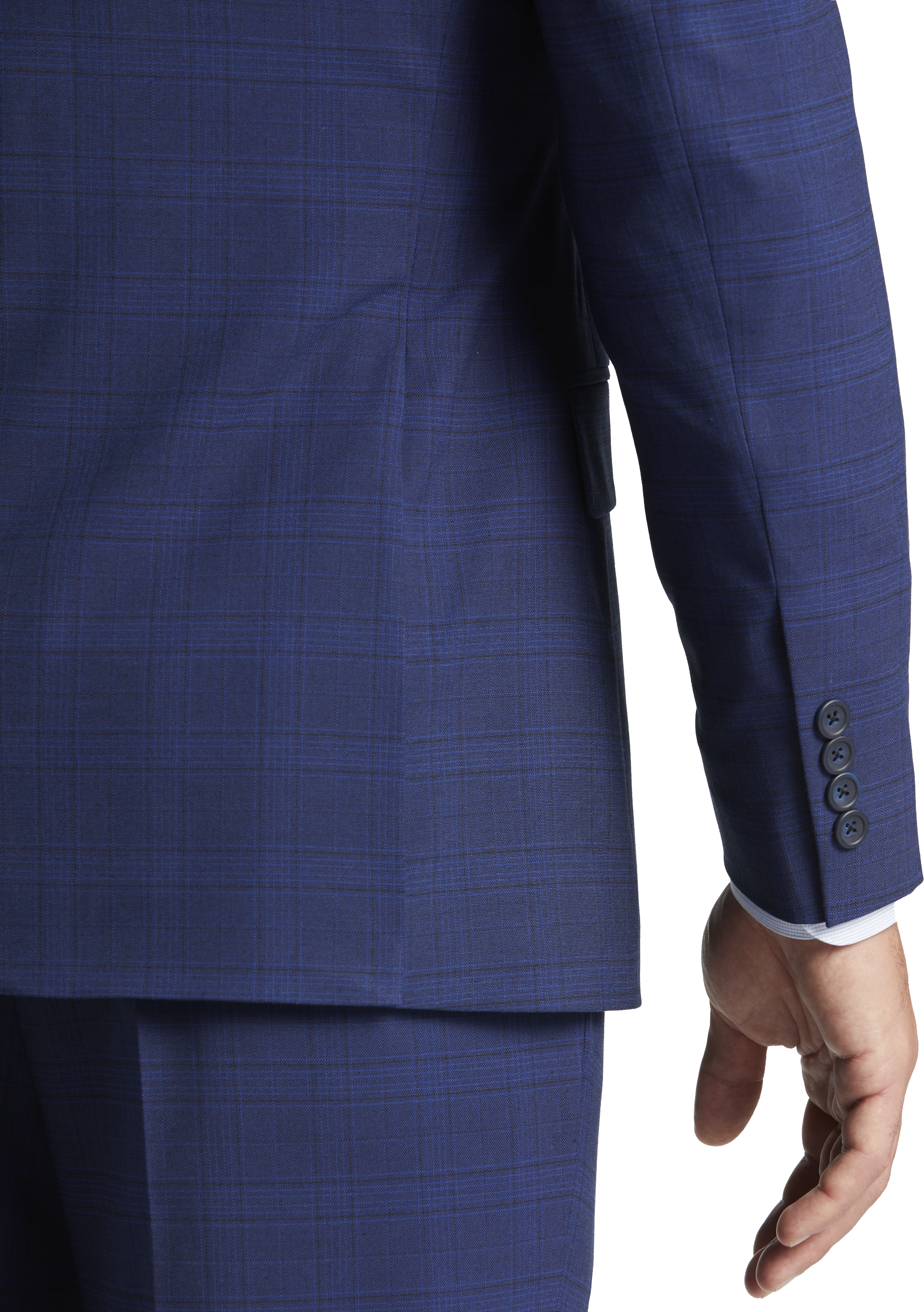 Modern Fit Plaid Suit Separates Jacket