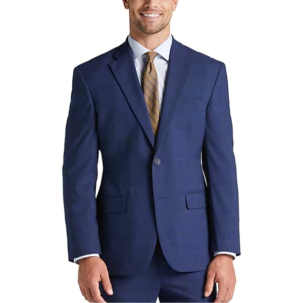 Pronto Uomo Men's Modern Fit Plaid Suit Separates Jacket Bright Blue Plaid - Size: 38 Regular - Only Available at Men's Wearhouse