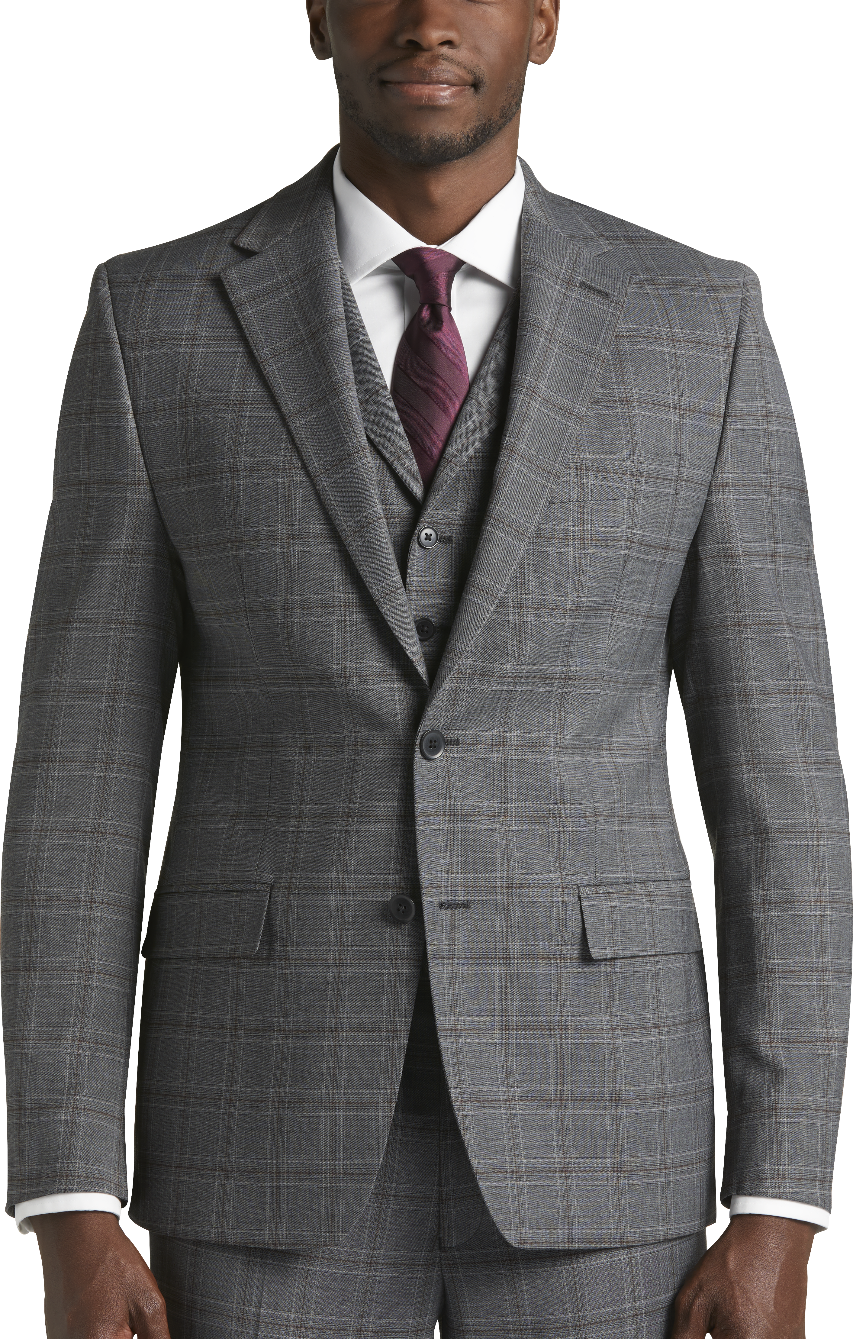 Classic Fit Plaid Suit Separates Jacket