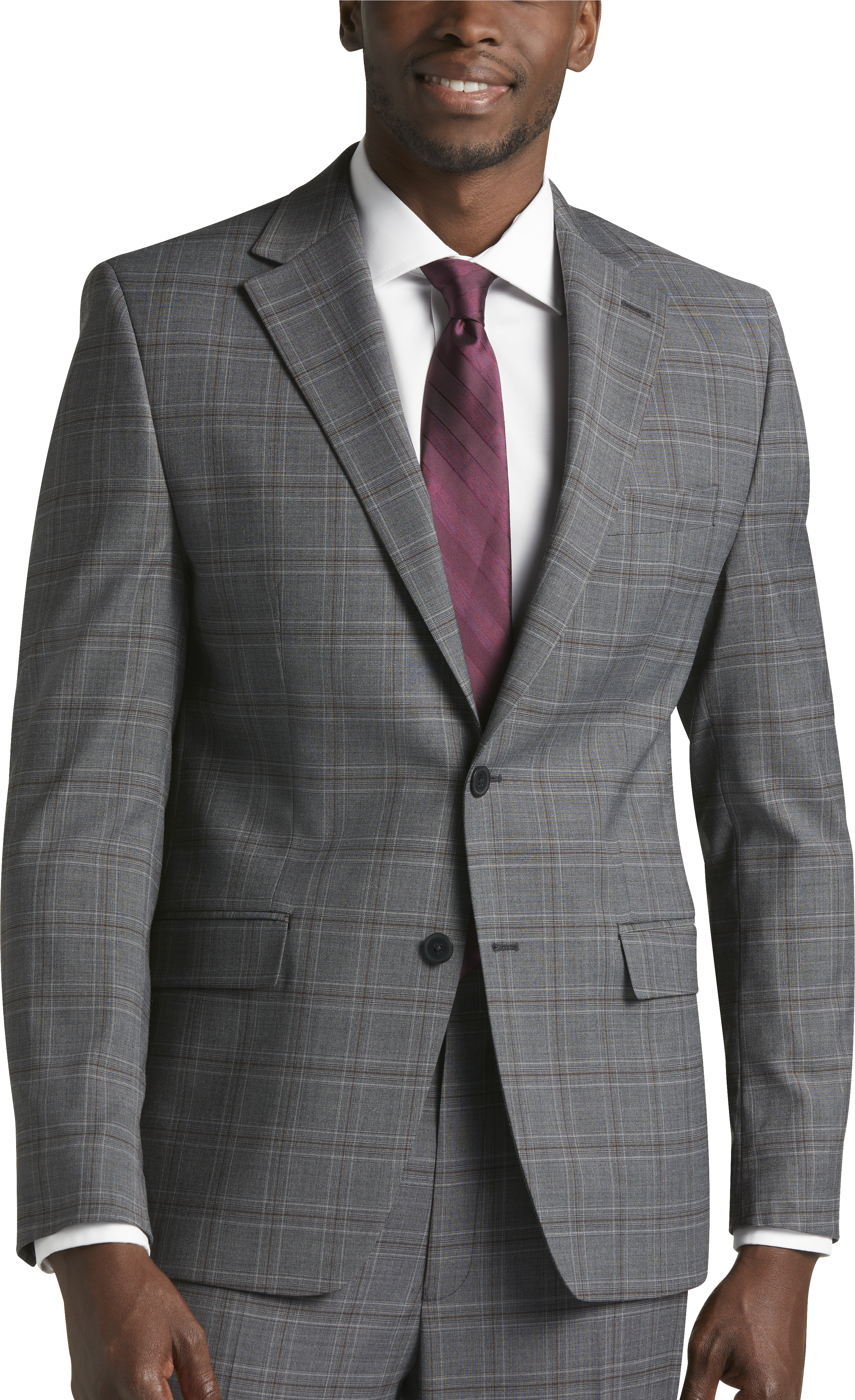 Classic Fit Plaid Suit Separates Jacket