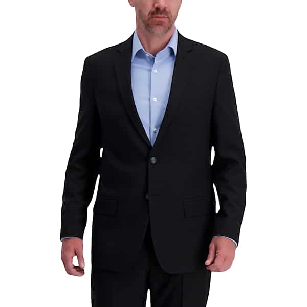 Haggar Men's Smart Wash® Repreve® Classic Fit Suit Jacket Black Solid - Size: 46 Short TMW3Y4R46102