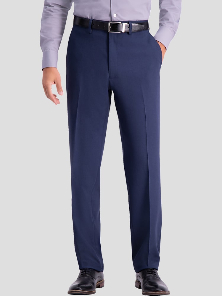 Haggar Modern Fit Suit Pants, Blue Tic | Men's Wearhouse